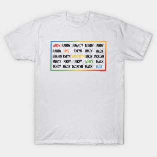 Roadtrip Ships Black and Rainbow Love Ship-Names RoadtripTV Boyband T-Shirt